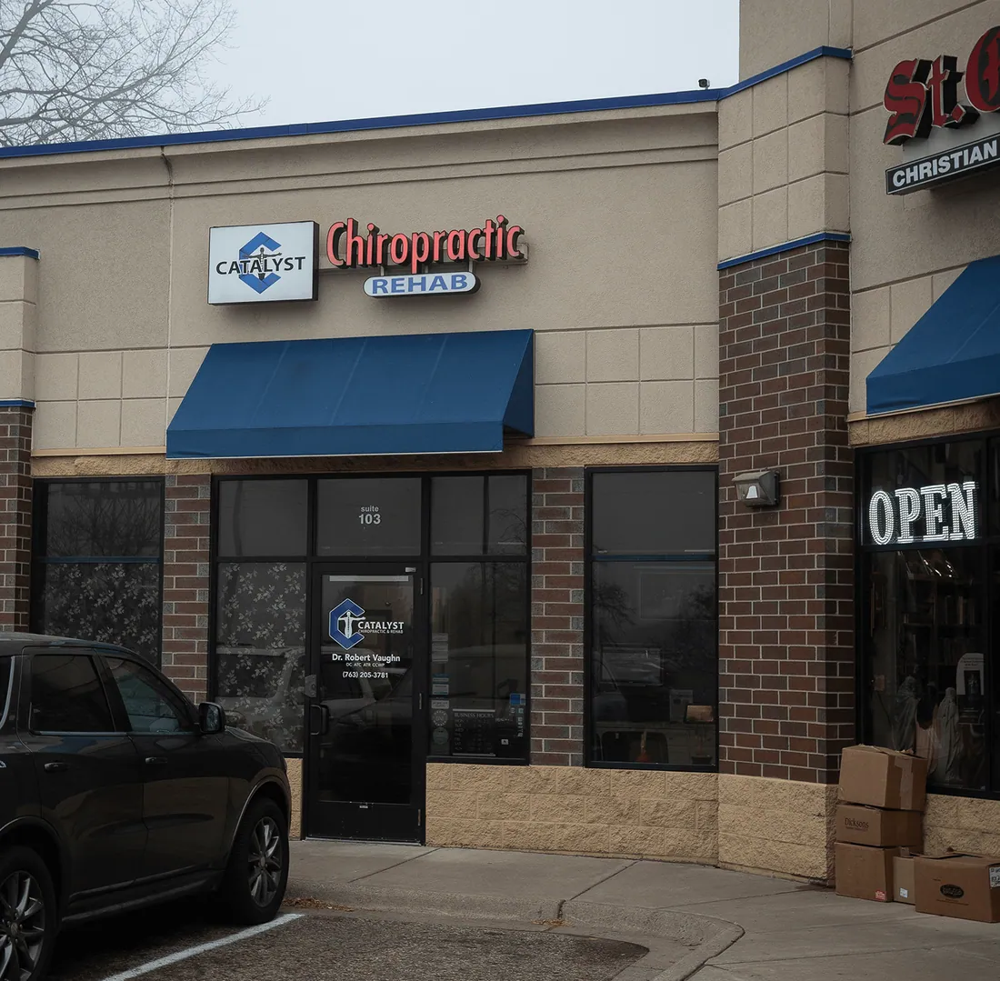 Catalyst Chiropractic & Rehab office entrance in Blaine, MN