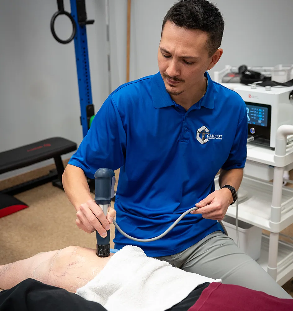 Shockwave therapy treatment at Catalyst Chiropractic & Rehab