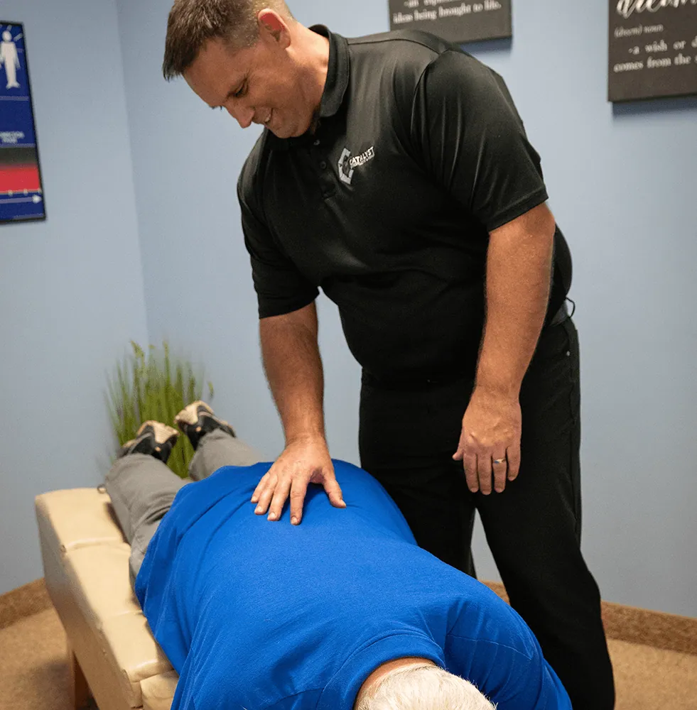 Chiropractic spinal adjustment at Catalyst Chiropractic & Rehab